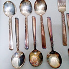 Vtg 41 Piece 6 Place Set Of Oneida Prestige Gay Adventure Silver Plate Flatware