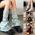 Cute Leg Warmers Y2k Knit Flared Leg Sleeves Goth Baggy Cuffs Ankle Heap Socks