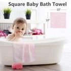 6 Pack Baby Girl Washcloths Bulk For Newborn  Extra Soft Face Bath Towel For