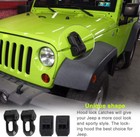 For Jeep Hood Latch For 07-24 Jeep Wrangler Jk Jl Jt Black Stainless Steel Catch