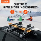 Vevor Ski Snowboard Roof Rack 31 7  Universal Ski Rack For Car Roof With Lock