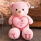 80 100cm Big Love Plush Toy Bear Giant Stuffed Animals Birthday Gift Soft Pillow