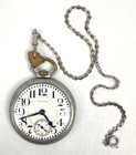 Vintage Waltham Crescent St 21j Railroad Pocket Watch 16s 1925 Lever Set Runs