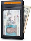 Men Slim Wallet Minimalist Thin Front Pocket Leather Card Holder Rfid Blockingsb
