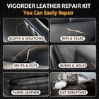 Vigorder Leather Repair Kit For Furniture  Vinyl Black