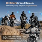 New Fx8 Pro Motorcycle Bluetooth Headset 10 Riders Group Helmet Intercom 2000m