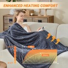 Flannel Heated Blanket 10 Heat Levels Rapid Heating Overheat Protection Washable