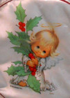 Vtg Ruth Moreheard Kitchen Decor Christmas Angel Holly Babes Potholder Cherub