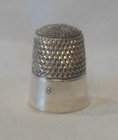 Classic Sterling Silver  8 Thimble Honeycomb Smooth Blank Rim Band