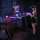 47 55 63 Inch Electric Standing Desk With Rgb Led Lights  Height Adjustable Desk