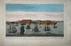 Bombay India 1760 Large Nice Antique Optical View 18th Century