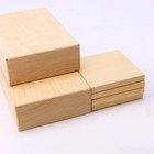 Square Wooden Block Rounded-corner Thickened Beech Wood Plate 5cm-20cm Width
