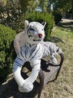 Jumbo Large 37  Melissa   Doug White Tiger Plush  Stuffed Animal Vtg