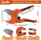 Heavy Duty Pipe Cutter For Pex Pvc Ppr Plastic Tubing 1-5 8 In One Hand Orange