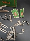 Vintage Singer Sewing Machine Attachments Set W  Original Box   Motor Lubricant 