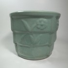Vintage Robinson Ransbottom Seafoam Green Flower Jardiniere Planter Ceramic