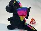 Ty Beanie Boos Anora The Dragon Black Plush Toy  6 Inch  Used