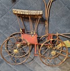 Vintage C  Jere Brutalist Mcm Metal Wall Art Sculpture    carriage At Crossroads   