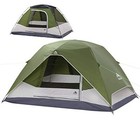 Camping Tent With Rainfly  2 dome Tent waterproof Windproof 4 Person Army Green