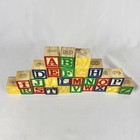 Classic Wooden Alphabet Abc Blocks Set 26pcs Letter Learning Toy For Toddlers   