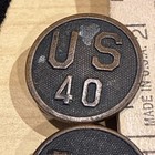 Rare Ww1 Us Army Aef 40th Engineers  camouflage  Unit patch And Set Collar Disc