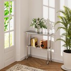 Stainless Steel Table With Wheels 14   X 36   Prep Table For Commercial Kitchen