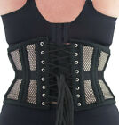 301 Authentic Black Mesh 32   underbust Corset Steel Double Boned