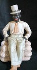 Vintage German Bisque Minstrel Man Figurine Black Americana  African American 