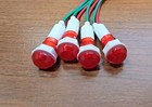 4 Bbt 12 Volt Ac dc Waterproof Red Led Low-profile Indicator Lights