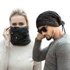 Yojee Pony Tail Beanie Dread Beanie Knit Loop Scarf Small-4x-large Black