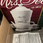Mrs Tea By Mr Coffee Htm1 Hot Tea Maker 6 Cup -30oz Ceramic Pot White Vintage