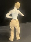 Rare Vintage 6 5    Pin Cushion Half Doll Porcelain W Cloth Legs - Germany
