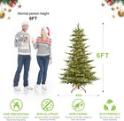 6 Ft Prelit Artificial Christmas Tree Fake Aspen Fir Xmas Tree With 350 Lights