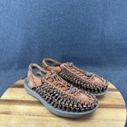Keen Uneek Orange Mens Size 12 Rope Corded Weave Outdoor Fisherman Sandals