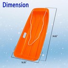 Kids Plastic Toboggan Snow Sled durable Cold-resistant Flexible Design  Accommod