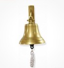 6  Solid Brass Ship s Boat Bell Marine W  Sturdy Bracket-new
