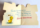 Vintage Child s Birthday Card To Grandpa Bunny With Old Camera Norcross New