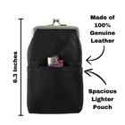 Skyway Leather Cigarette Case For 100 s Pack Holder With Zipper Pouch For Wom   