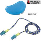Howard Leight Fus30-hp Fusion Reusable Ear Plugs Corded In Hearpack  3 Pair 