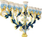 Hanukkah Menorah 9 Branch Menorahs For Chanukah Vintage Jewish Enamel Menorah De