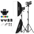 2x Sk300ii Studio Flash Strobe Kit 2 4g 600ws Speedlite Flash Monolight With    