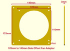 120mm To 140mm Side Offset Fan Adapter Converter Change Mounting Pc Modding Flat