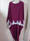 Women Top Long Shirt Long Sleeve Lace Hollow Casual High Low Maxi Blouse Wide