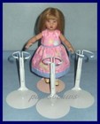 3 White Kaiser  2001 Doll Stands For 8  Madame Alexander Ginny Riley