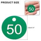 Numbers Key Tags  0-50 Plastic Id Hang Tag Numbered Tags green   White 