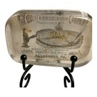 Antique Duff Manufacaturing Company Clear Glass Advertising Paperweight