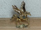 Vtg Solid Brass Pegasus Figurine Winged Flying Horse Mythical Fantasy Animal 3 