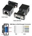 Db9 To Rj45 Serial Adapter Rs232 Male To Rj-45 Female Ethernet Converter Comp   