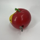 Vintage Wind-up Mechanical Coin Bank Money Red Apple Everlast Toys Works