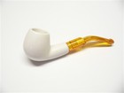 Miniature Meerschaum Pipe - Smooth Bowl With Zippered Case